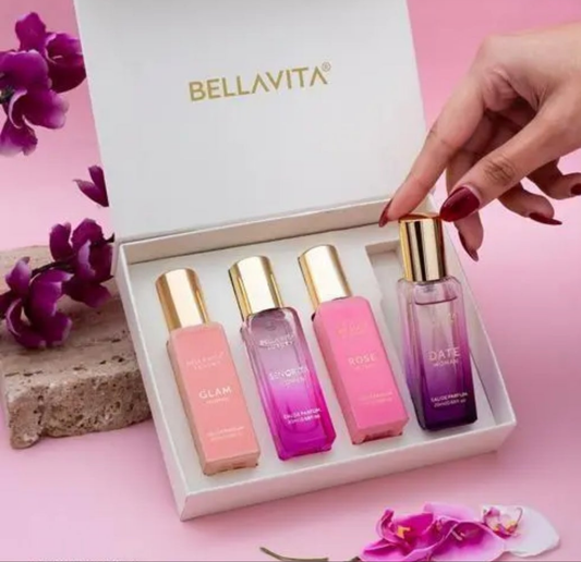 Bellavita Organic Luxury Perfumes Gift Set for Women - 4x20 ml